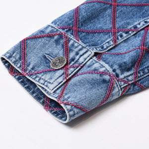 Very Good Condition CHANEL No Color Denim Jacket P71319V63952 Size 50 Here Mark Stitch Blue Men's Used 4b012768
