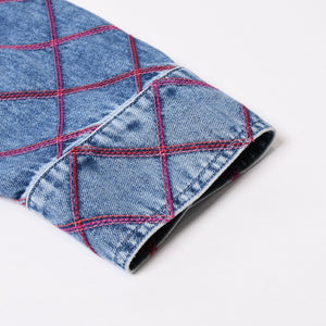 Very Good Condition CHANEL No Color Denim Jacket P71319V63952 Size 50 Here Mark Stitch Blue Men's Used 4b012768