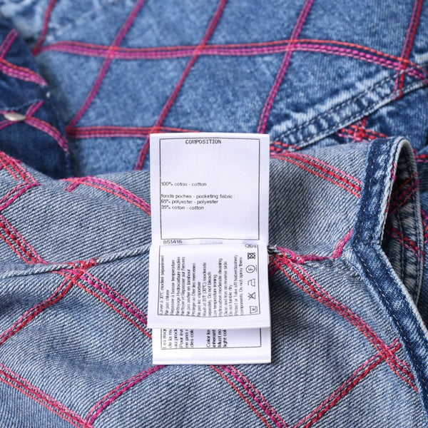 Very Good Condition CHANEL No Color Denim Jacket P71319V63952 Size 50 Here Mark Stitch Blue Men's Used 4b012768