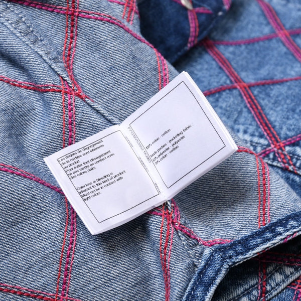 Very Good Condition CHANEL No Color Denim Jacket P71319V63952 Size 50 Here Mark Stitch Blue Men's Used 4b012768