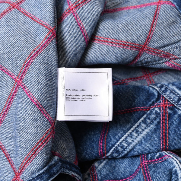 Very Good Condition CHANEL No Color Denim Jacket P71319V63952 Size 50 Here Mark Stitch Blue Men's Used 4b012768