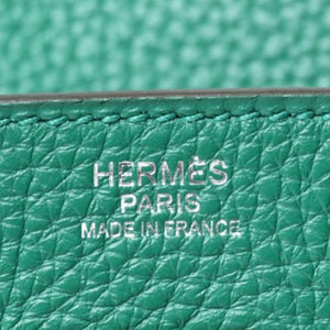 Like new HERMES Birkin 30 handbag Taurillon Clemence Vertigo x Vertfonce Silver hardware A stamp Used 4b014068