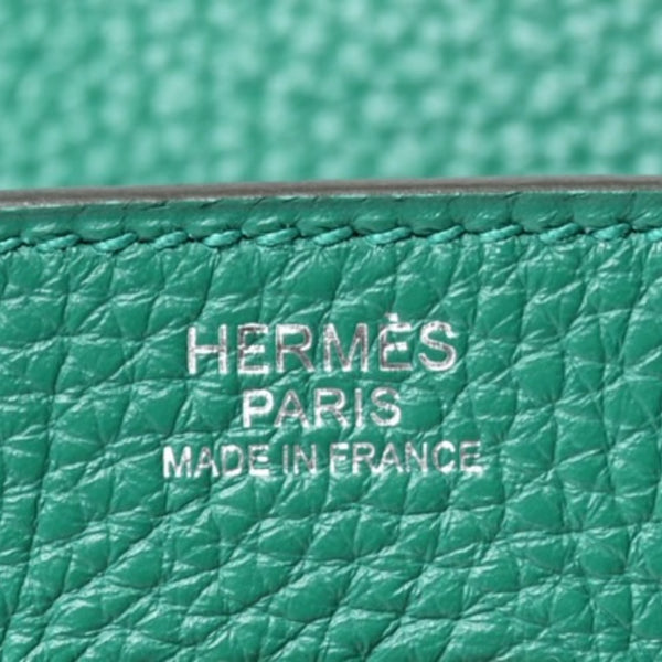 Like new HERMES Birkin 30 handbag Taurillon Clemence Vertigo x Vertfonce Silver hardware A stamp Used 4b014068