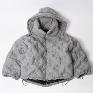 極美品 LOUIS VUITTON ルイヴィトン ヴァージル ダウンジャケット ボーイフッド パファーHHK72EUY5 サイズ48 カシミヤ グレー 中古 4b014102