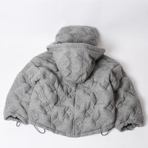 極美品 LOUIS VUITTON ルイヴィトン ヴァージル ダウンジャケット ボーイフッド パファーHHK72EUY5 サイズ48 カシミヤ グレー 中古 4b014102