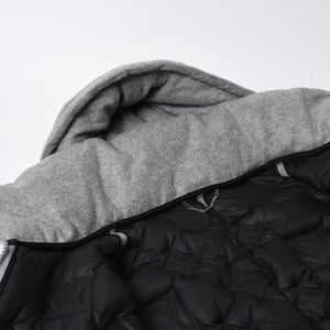 極美品 LOUIS VUITTON ルイヴィトン ヴァージル ダウンジャケット ボーイフッド パファーHHK72EUY5 サイズ48 カシミヤ グレー 中古 4b014102