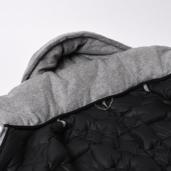 極美品 LOUIS VUITTON ルイヴィトン ヴァージル ダウンジャケット ボーイフッド パファーHHK72EUY5 サイズ48 カシミヤ グレー 中古 4b014102
