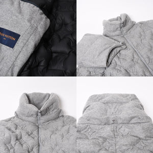 極美品 LOUIS VUITTON ルイヴィトン ヴァージル ダウンジャケット ボーイフッド パファーHHK72EUY5 サイズ48 カシミヤ グレー 中古 4b014102