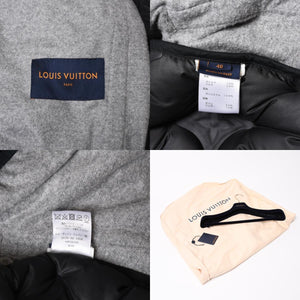 極美品 LOUIS VUITTON ルイヴィトン ヴァージル ダウンジャケット ボーイフッド パファーHHK72EUY5 サイズ48 カシミヤ グレー 中古 4b014102
