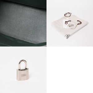 Like new HERMES Birkin 30 handbag Taurillon Clemence Vertigo x Vertfonce Silver hardware A stamp Used 4b014068