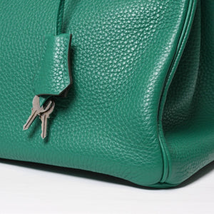 Like new HERMES Birkin 30 handbag Taurillon Clemence Vertigo x Vertfonce Silver hardware A stamp Used 4b014068