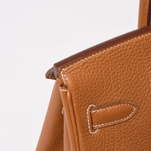 画像をギャラリービューアに読み込む, 極美品 HERMES エルメス バーキン30 ハンドバッグ トゴ ゴールド シルバー金具 ☐P刻印 中古 4b014041