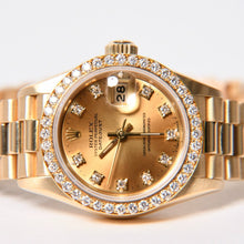 画像をギャラリービューアに読み込む, ROLEX ロレックス 腕時計 デイトジャスト 69138G L番 K18ゴールド ゴールド字盤 美品 中古 4b010257