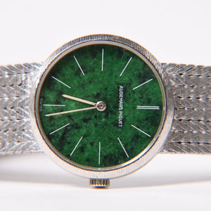 Very Good Condition AUDEMARS PIGUET Audemars Piguet Round Watch Jade Dial Weight Approx. 59.0g Manual Winding Used 4b014034