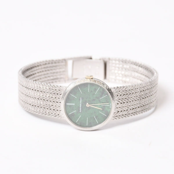 Very Good Condition AUDEMARS PIGUET Audemars Piguet Round Watch Jade Dial Weight Approx. 59.0g Manual Winding Used 4b014034