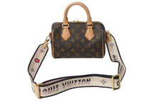 画像をギャラリービューアに読み込む, 極美品 LOUIS VUITTON ルイヴィトン ショルダーバッグ スピーディバンドリエール20 m46222 レザー PVC ブラウン ゴールド金具 中古 4b003002