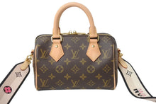 画像をギャラリービューアに読み込む, 極美品 LOUIS VUITTON ルイヴィトン ショルダーバッグ スピーディバンドリエール20 m46222 レザー PVC ブラウン ゴールド金具 中古 4b003002