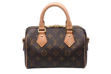 画像をギャラリービューアに読み込む, 極美品 LOUIS VUITTON ルイヴィトン ショルダーバッグ スピーディバンドリエール20 m46222 レザー PVC ブラウン ゴールド金具 中古 4b003002