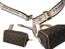 画像をギャラリービューアに読み込む, 極美品 LOUIS VUITTON ルイヴィトン ショルダーバッグ スピーディバンドリエール20 m46222 レザー PVC ブラウン ゴールド金具 中古 4b003002