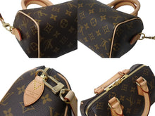 画像をギャラリービューアに読み込む, 極美品 LOUIS VUITTON ルイヴィトン ショルダーバッグ スピーディバンドリエール20 m46222 レザー PVC ブラウン ゴールド金具 中古 4b003002