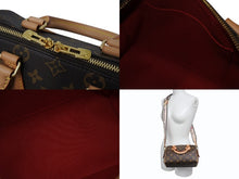 画像をギャラリービューアに読み込む, 極美品 LOUIS VUITTON ルイヴィトン ショルダーバッグ スピーディバンドリエール20 m46222 レザー PVC ブラウン ゴールド金具 中古 4b003002