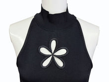 Load image into Gallery viewer, 新品未使用 DAVID KOMA デヴィッド コーマ フラワー タイトドレス ビスコース ナイロン エラスタン ブラック サイズM 中古 4b004000