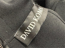 Load image into Gallery viewer, 新品未使用 DAVID KOMA デヴィッド コーマ フラワー タイトドレス ビスコース ナイロン エラスタン ブラック サイズM 中古 4b004000