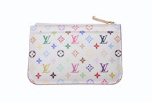 Load image into Gallery viewer, 極美品 LOUIS VUITTON ルイヴィトン ポシェット クレ コインケース 小銭入れ M93734 モノグラム マルチカラー ホワイト 村上隆 中古 4b004660