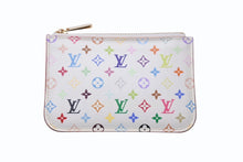 Load image into Gallery viewer, 極美品 LOUIS VUITTON ルイヴィトン ポシェット クレ コインケース 小銭入れ M93734 モノグラム マルチカラー ホワイト 村上隆 中古 4b004660