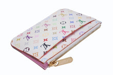 Load image into Gallery viewer, 極美品 LOUIS VUITTON ルイヴィトン ポシェット クレ コインケース 小銭入れ M93734 モノグラム マルチカラー ホワイト 村上隆 中古 4b004660