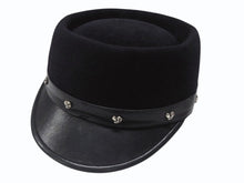 Load image into Gallery viewer, CHROME HEARTS クロムハーツ ケルティックハート キャスケット サイズS ビーバーウール ラムレザー シルバー925 ブラック 美品 中古 4b004872