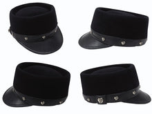 Load image into Gallery viewer, CHROME HEARTS クロムハーツ ケルティックハート キャスケット サイズS ビーバーウール ラムレザー シルバー925 ブラック 美品 中古 4b004872