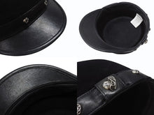 Load image into Gallery viewer, CHROME HEARTS クロムハーツ ケルティックハート キャスケット サイズS ビーバーウール ラムレザー シルバー925 ブラック 美品 中古 4b004872