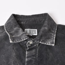 Load image into Gallery viewer, C.E / CAV EMPT シーイー BLEACHED BIG SHIRT CES15SH02 サイズL グレー ロゴパッチ 美品 中古 4b013789