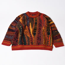 Load image into Gallery viewer, 極美品 COOGI クージー 3Dニット キッズサイズ12 ピュアニューウール マルチカラー レッド 中古 4b006108
