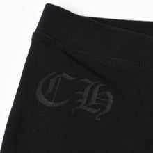 Load image into Gallery viewer, 新品同様 CHROME HEARTS クロムハーツ LOGO PRINT LEGGINGS ロゴプリント レギンス サイズS セメタリークロス ホースシュー 中古 4b013679