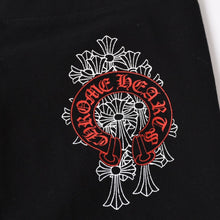 Load image into Gallery viewer, 新品同様 CHROME HEARTS クロムハーツ LOGO PRINT LEGGINGS ロゴプリント レギンス サイズS セメタリークロス ホースシュー 中古 4b013679