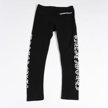 画像をギャラリービューアに読み込む, 極美品 CHROME HEARTS クロムハーツ SIDE LOGO PRINT LEGGINGS サイドロゴプリント レギンス サイズS ブラック 中古 4b013680