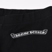 画像をギャラリービューアに読み込む, 極美品 CHROME HEARTS クロムハーツ SIDE LOGO PRINT LEGGINGS サイドロゴプリント レギンス サイズS ブラック 中古 4b013680