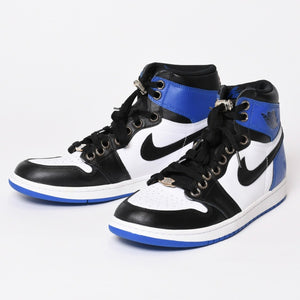 新品未使用 NIKE × FRAGMENT × CHROME HEARTS エアジョーダン1 スニーカー 716371 サイズ29.5cm ダガー装飾 中古 4c070378