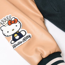 Load image into Gallery viewer, 新品未使用 HELLO KITTY BRUNO MARS ハローキティ ブルーノマーズ スタジャン レザージャケット ベージュ グリーン サイズXL 中古 4b013788
