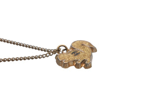CHANEL シャネル ココマーク リス アニマル ネックレス ラメ 05A GP ゴールド イエロー ゴールド金具 美品 中古 56031