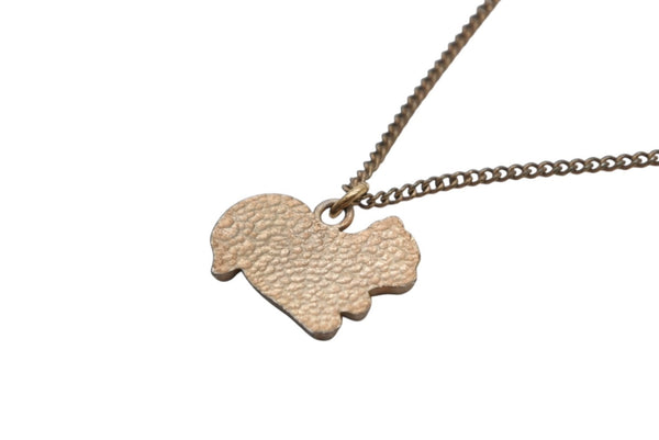 CHANEL シャネル ココマーク リス アニマル ネックレス ラメ 05A GP ゴールド イエロー ゴールド金具 美品 中古 56031