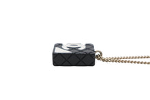 画像をギャラリービューアに読み込む, CHANEL シャネル ネックレス ココマーク カンボンライン 05C刻印 プラスチック メタル ブラック ホワイト ゴールド金具 美品 中古 4c073901