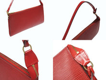 画像をギャラリービューアに読み込む, LOUIS VUITTON ルイヴィトン ポシェット アクセソワール アクセサリーポーチ エピレザー M5294E レッド ゴールド金具 美品 中古 4b008101