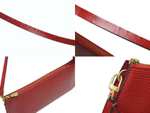 画像をギャラリービューアに読み込む, LOUIS VUITTON ルイヴィトン ポシェット アクセソワール アクセサリーポーチ エピレザー M5294E レッド ゴールド金具 美品 中古 4b008101