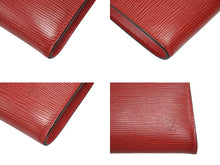 画像をギャラリービューアに読み込む, LOUIS VUITTON ルイヴィトン ポシェット アクセソワール アクセサリーポーチ エピレザー M5294E レッド ゴールド金具 美品 中古 4b008101