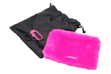 画像をギャラリービューアに読み込む, 新品未使用 CHROME HEARTS クロムハーツ ファーポーチ ダガージップ スクロールラベルロゴ金具 ピンク シルバー925 シルバー金具 中古 4b007683