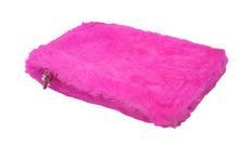 画像をギャラリービューアに読み込む, 新品未使用 CHROME HEARTS クロムハーツ ファーポーチ ダガージップ スクロールラベルロゴ金具 ピンク シルバー925 シルバー金具 中古 4b007683