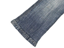 画像をギャラリービューアに読み込む, 極美品 ANTIK DENIM アンティックデニム ターコイズ装飾 刺繍 フレアデニム USA製 コットン ブルー サイズ28 中古 4b006217